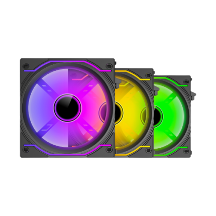 ANT ESPORTS FAN CRYSTAFLOW (12MM 3 IN 1 FAN KIT ARGB) black