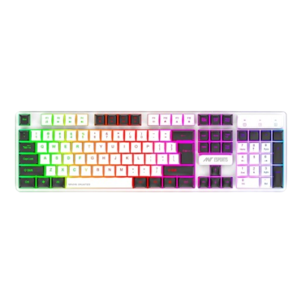 Ant Esports  MK1700 Pro Backlit Gaming Keyboard - White / Black (R-41183733)