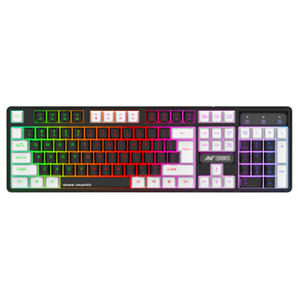 Ant Esports MK1450 RGB Membrane Wired Blacklit Gaming Keyboard - Black