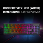 Ant Esports KM1650 RGB Membrane Wired Gaming Keyboard & RGB Mouse Combo -Black (R-41183733)