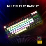 Ant Esports MK4500 Pro 3in1 Wireless / BT / Wired TKL Mechanical Backlit Gaming Keyboard Black ( Red Switch )